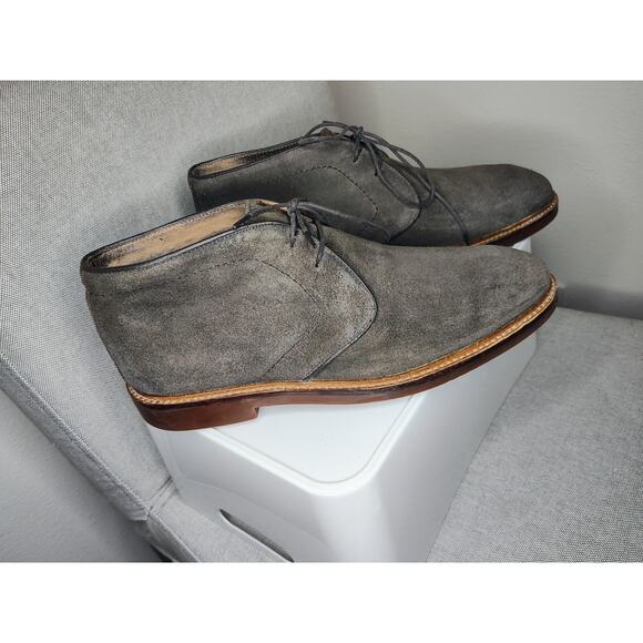 Aston Grey Uptown Gray Suede Leather Lace Up Oxford Shoes - Picture 1 of 6
